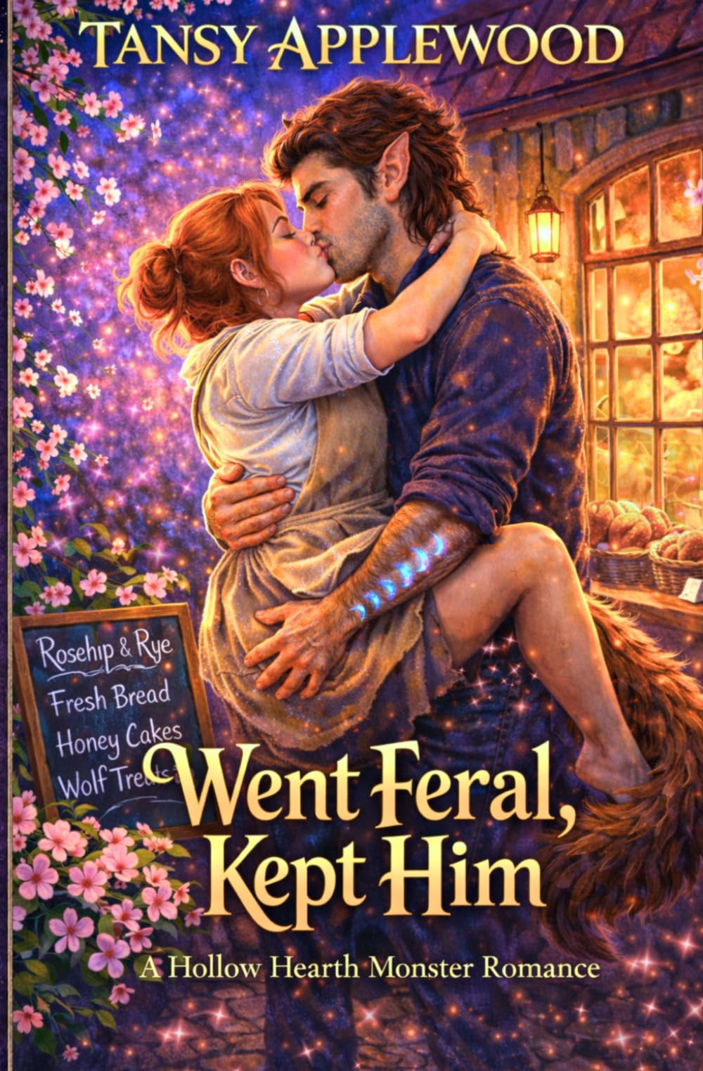 Went Feral, Kept Him: A cozy monster romance with bakery warmth, feral awakenings, and a wandering wolf who learns to stay.