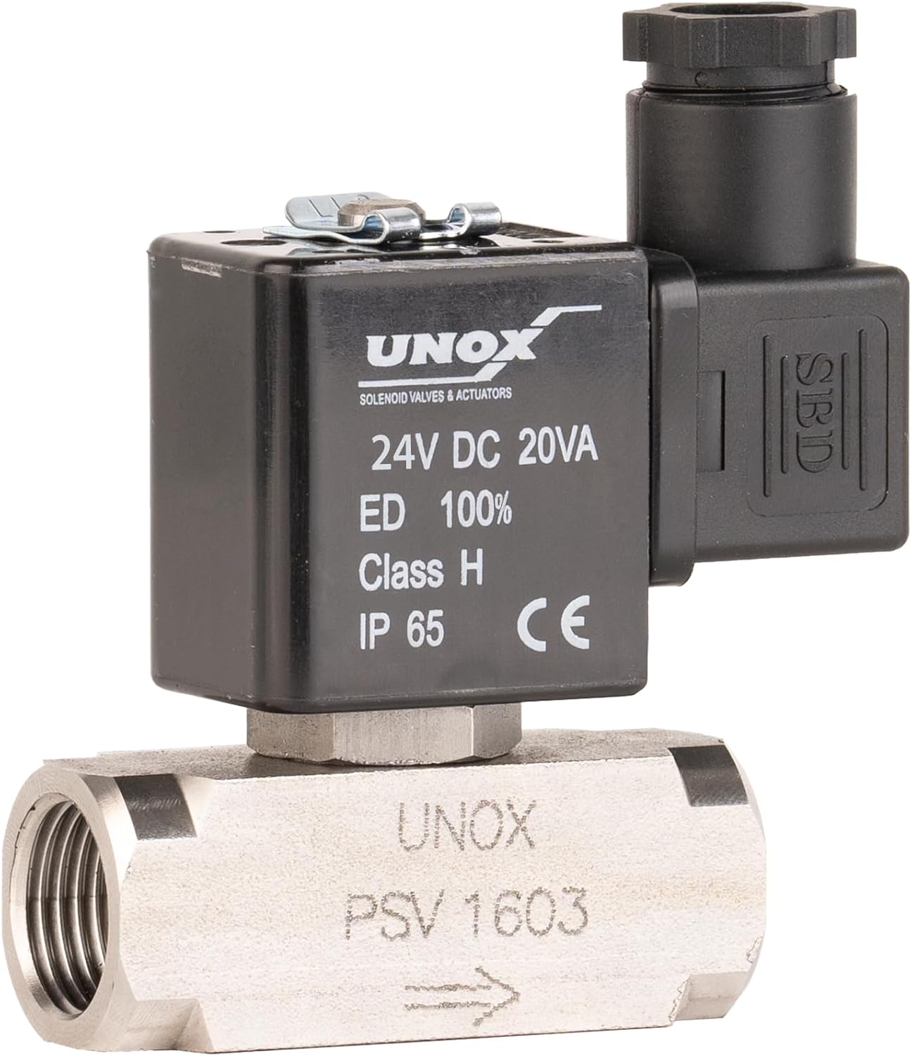 UNOX 3/4" NPT Electric Solenoid Valve 110V AC, Stainless Steel AISI316 Control Valve Normally Closed - 0-232 PSI Multi-Purpose Reliable Control Valve for Water, Air, and Gas - Solenoid Valves