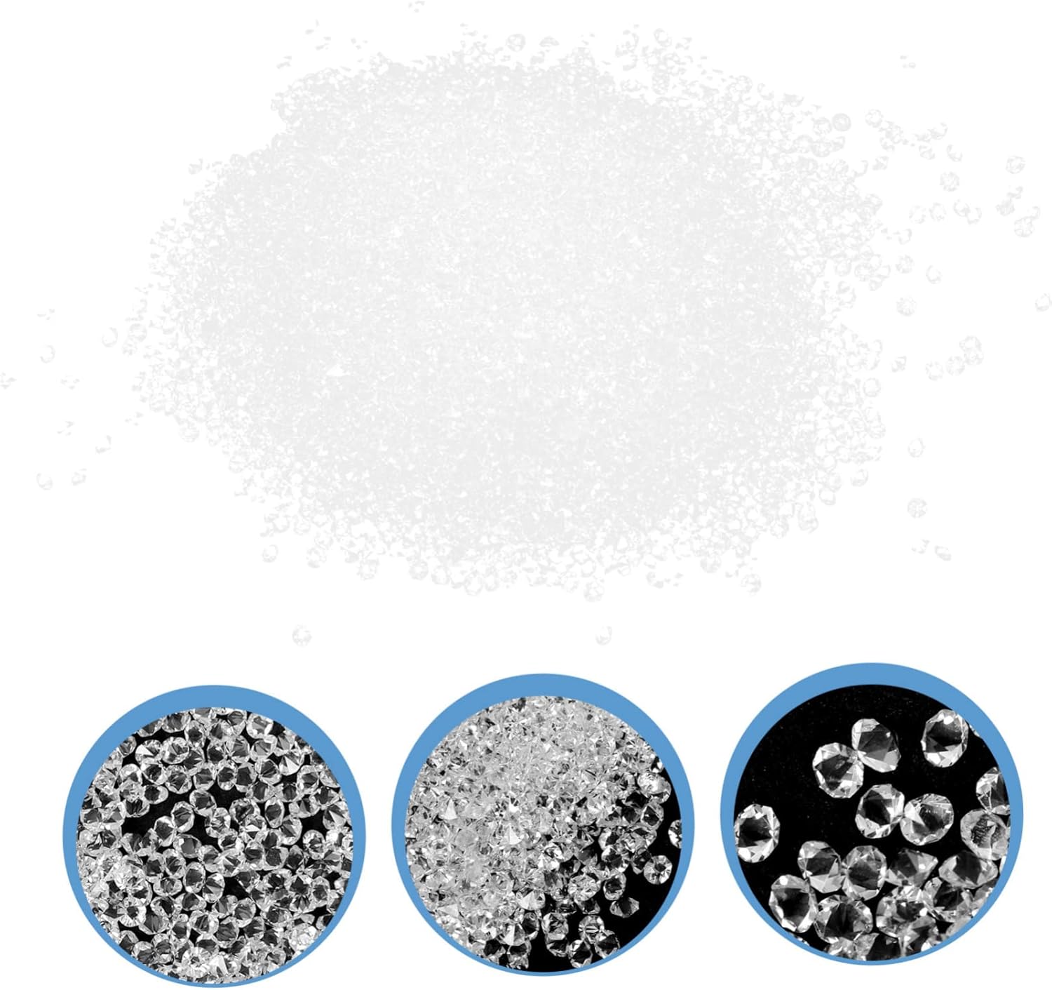 25sets Nail Art Charms Glass Nail Decors for DIY Manicure Shiny Gems for Parties Holidays