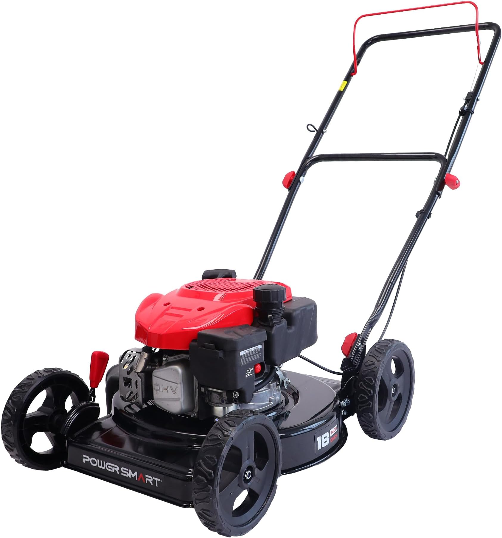 18-Inch Gas Push Lawn Mower with 144cc 4-Cycle OHV Engine, 2-in-1 with Mulch and Side-Discharge, 5-Position Adjustable Cutting Height (DB8618C)