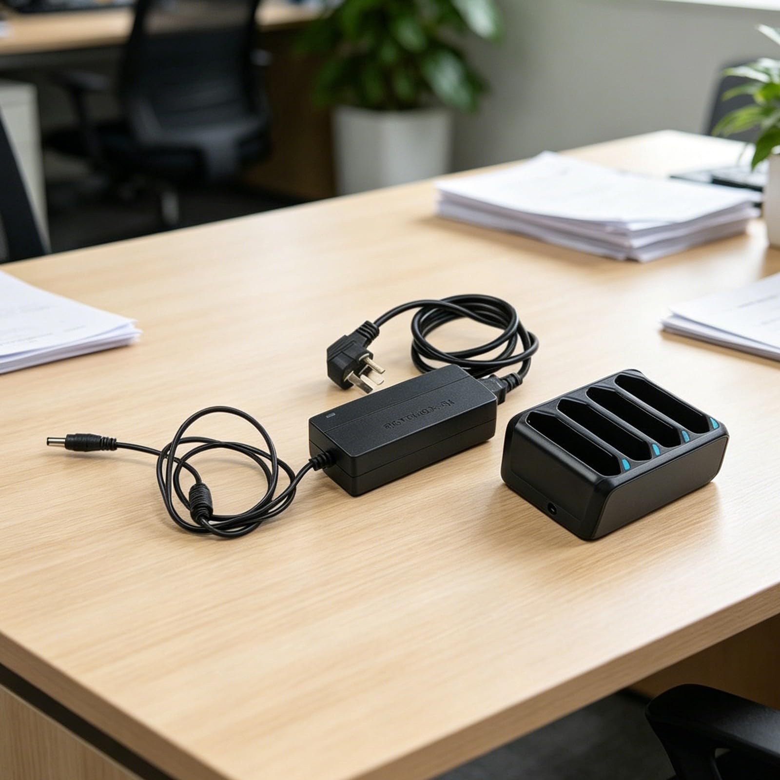 Estación de carga cuádruple para símbolo de cebra TC70 TC72 TC75 TC77 para cargador con carga rápida 4A USB-C entrada LED indicador negro compatible con TC70x TC75x