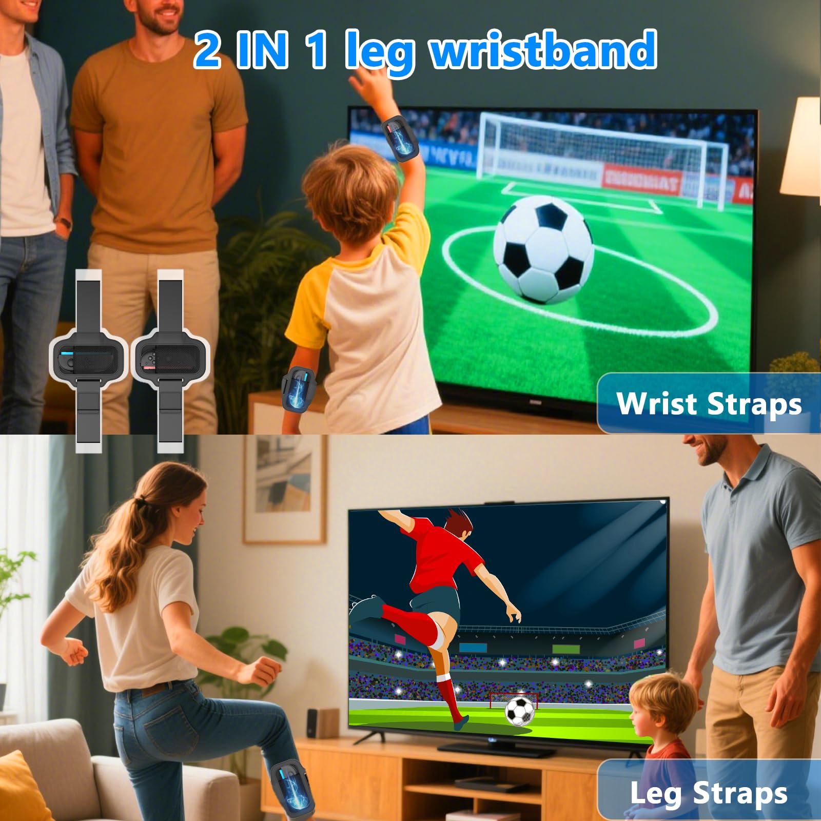 HEYSTOP Accesorios de Juego para Nintendo Switch 2 Joycon, Kit de Accesorios de Juego 10 en 1 con Palos de Golf y Otros Accesorios Deportivos de Juego para Reuniones Familiares y de Amigos