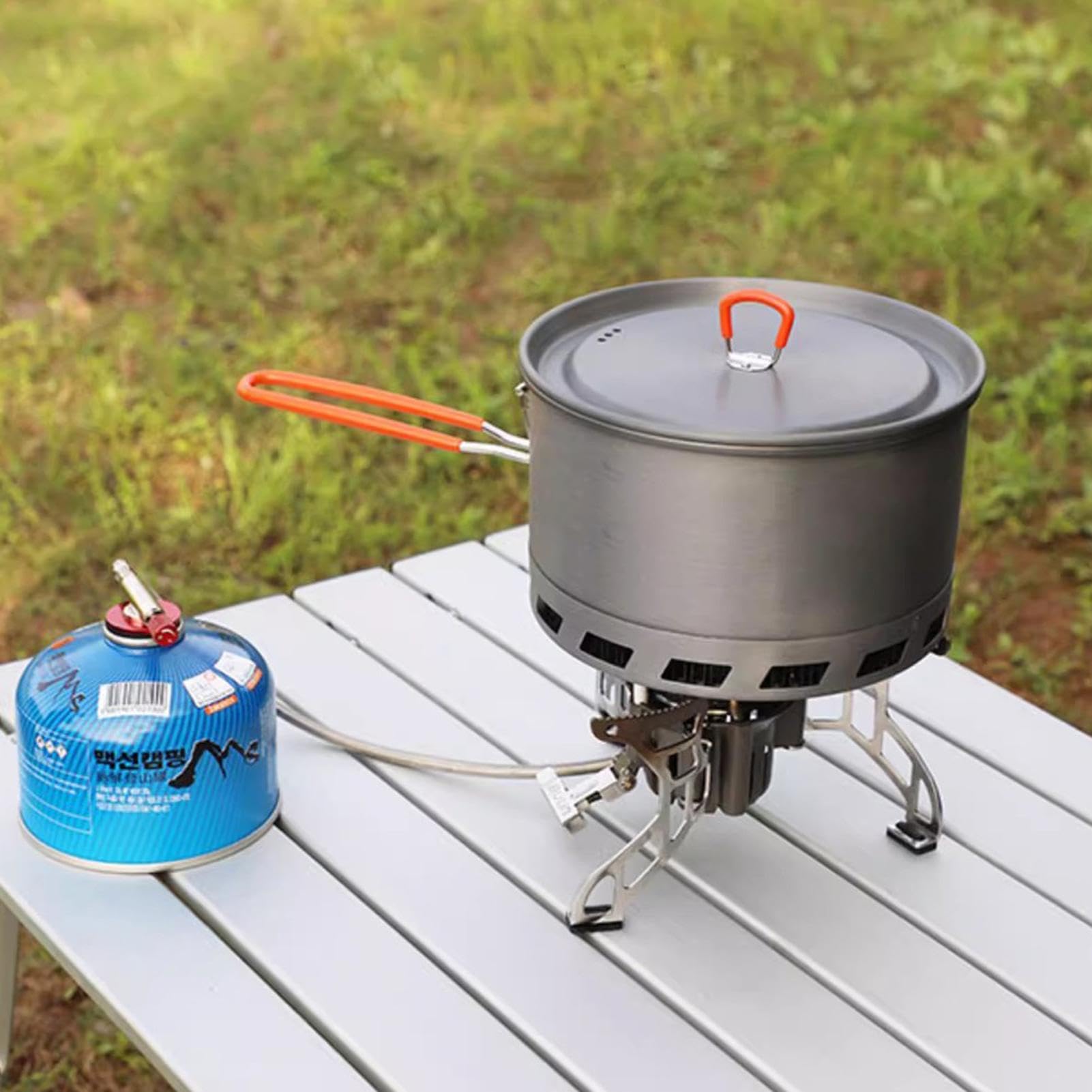 Olla de camping al aire libre, sartén antiadherente para camping, ollas ligeras y compactas | Sartén de camping antiadherente multiusos para senderismo, camping, pesca