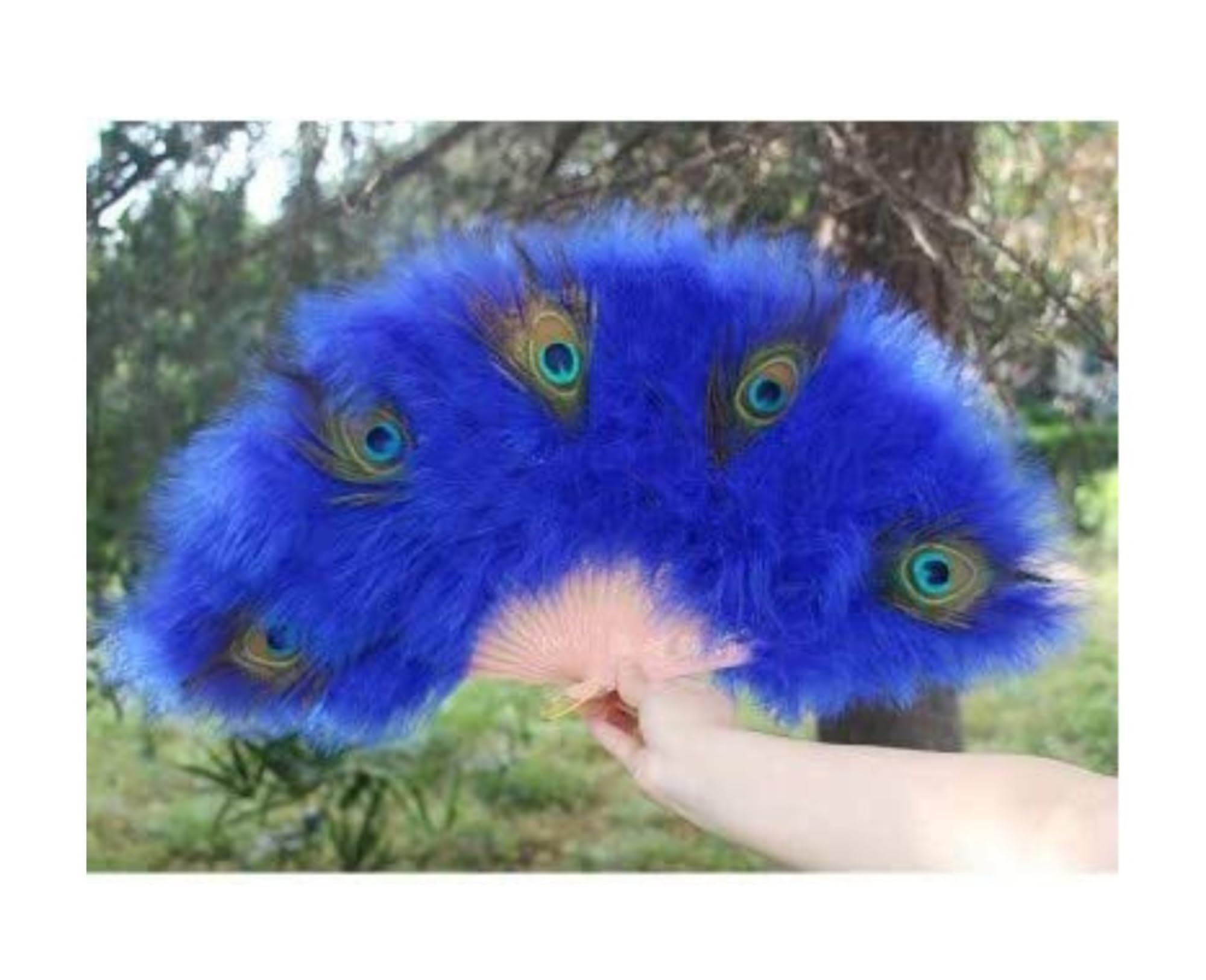 METTEOR Folding Fans Hand Fan Chinese Feather Peacock Wedding Party Dance Decorative