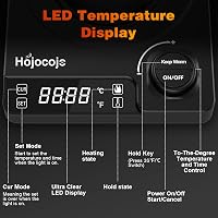 Hojocojo Elektromos Vízforraló Hőmérsékletes Kijelzővel, Gooseneck, 1L, 1200W, Fekete 7