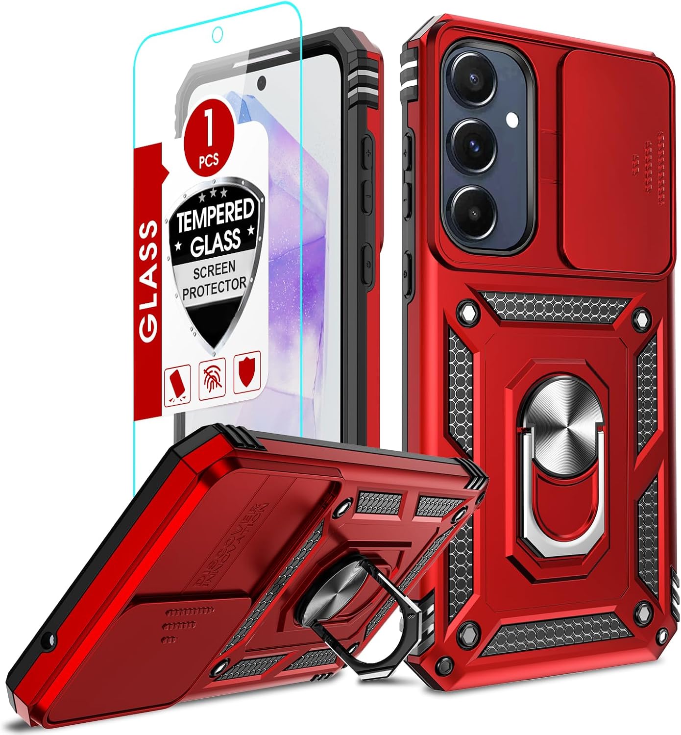 LeYi Case for A55 5G, Red