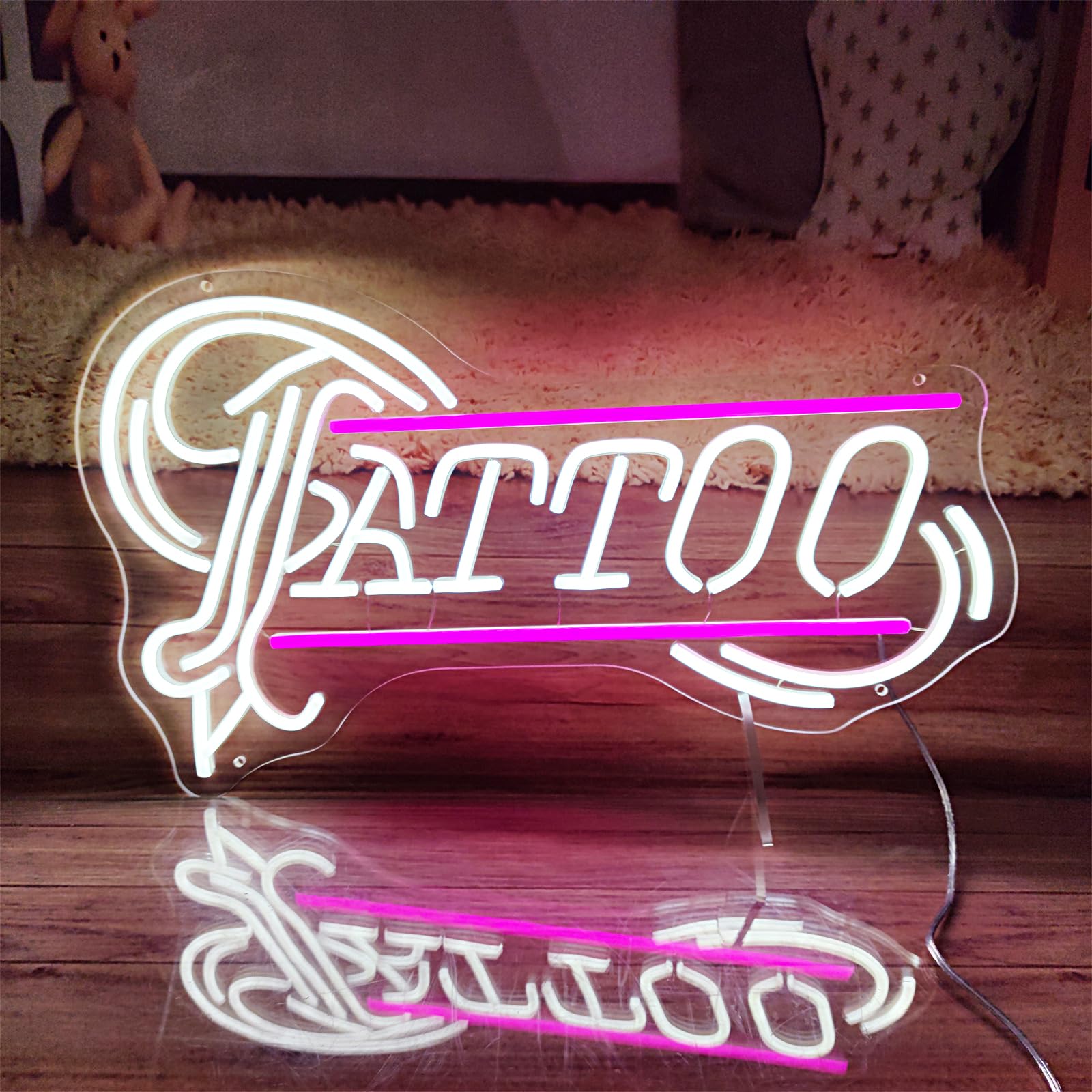 Amazon.co.jp: TATTOO ネオンサイン 壁装飾用、TATTOO 21.6×12.6インチ