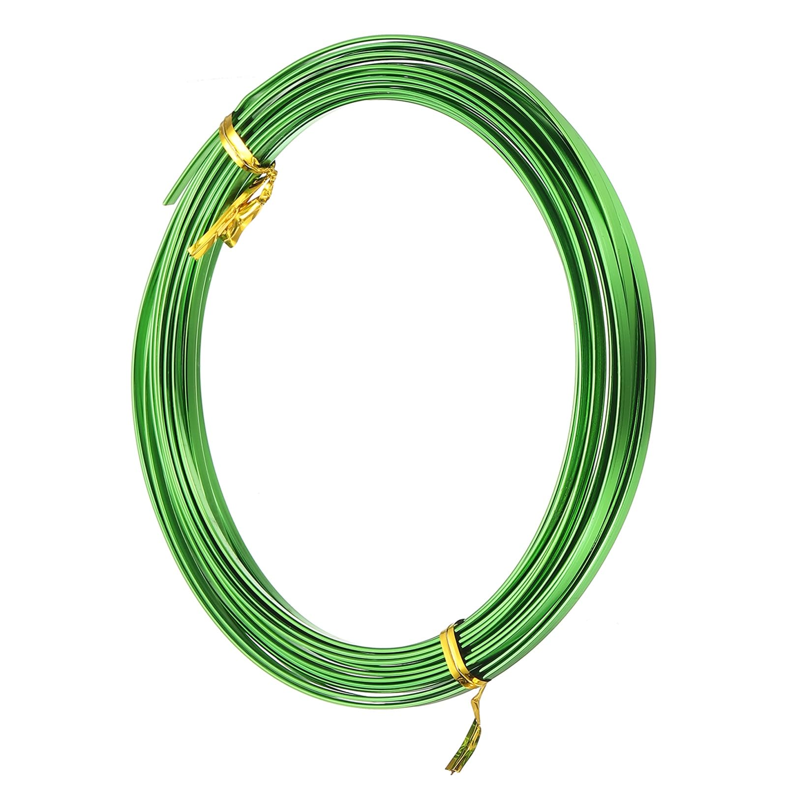 sourcing map 18 Gauge Flat Aluminum Wire, 16.40 ft 3mm Wide Aluminum Crafts Wire for Flower Bonsai Crafts Carving DIY Bezel Sculpting Gem Metal Wrap, Dark Green