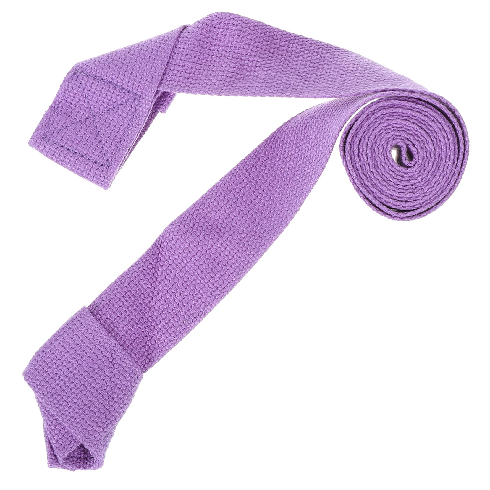 Mikikit Yoga Tie Rope Travel Thick Yoga Harness Mat Sling Gym Carrier Stretch Exercise Fitness for Skate Carrier Band Resistance Strap Tension Strap Exercise Band Purple Pure Cotton