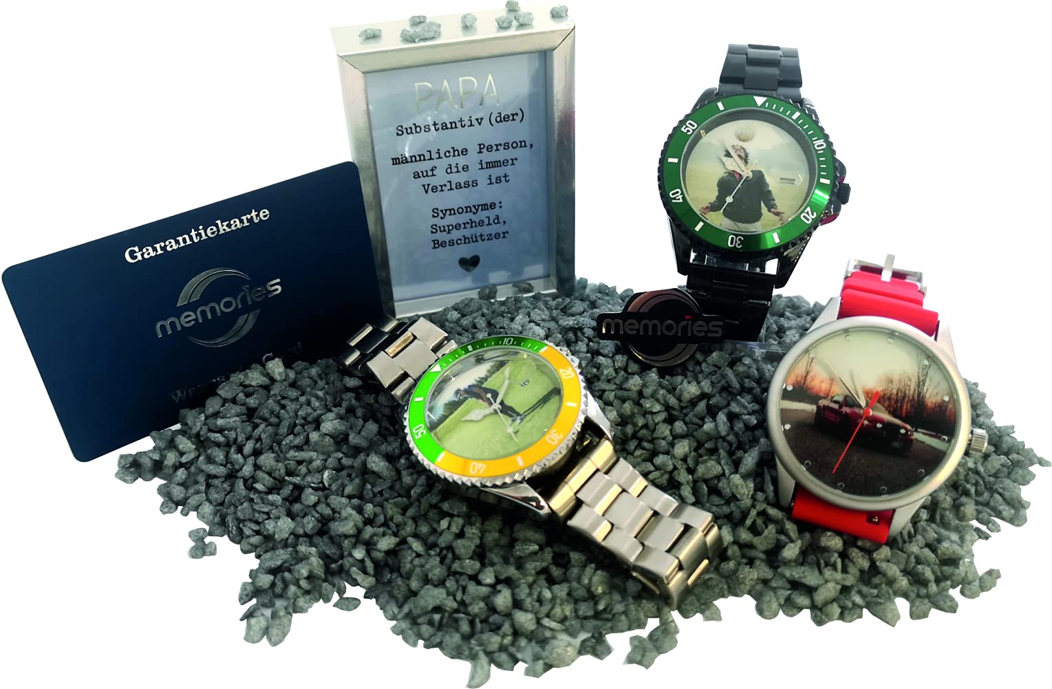 Memories - Reloj de pulsera personalizado con tu foto, reloj de oro rosa para amigos y familia, fabricado en Alemania