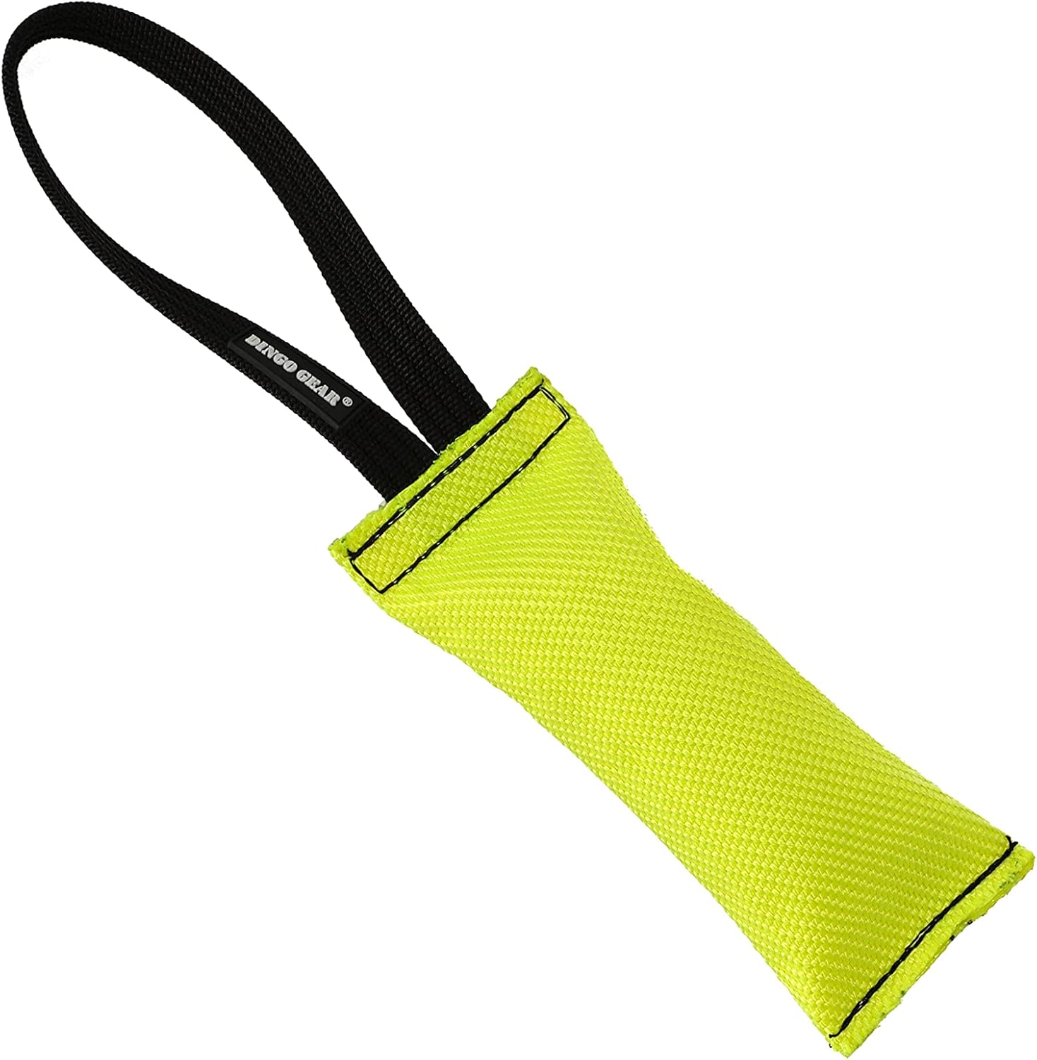 Dingo Gear Firehose Bite Tug 1 Handle Heavy Duty Toy for K9 IGP Dog Training Sports Play Fetch Bite Work Floating Tug of War to Fire Up Prey Drive Size XL Yellow S00303