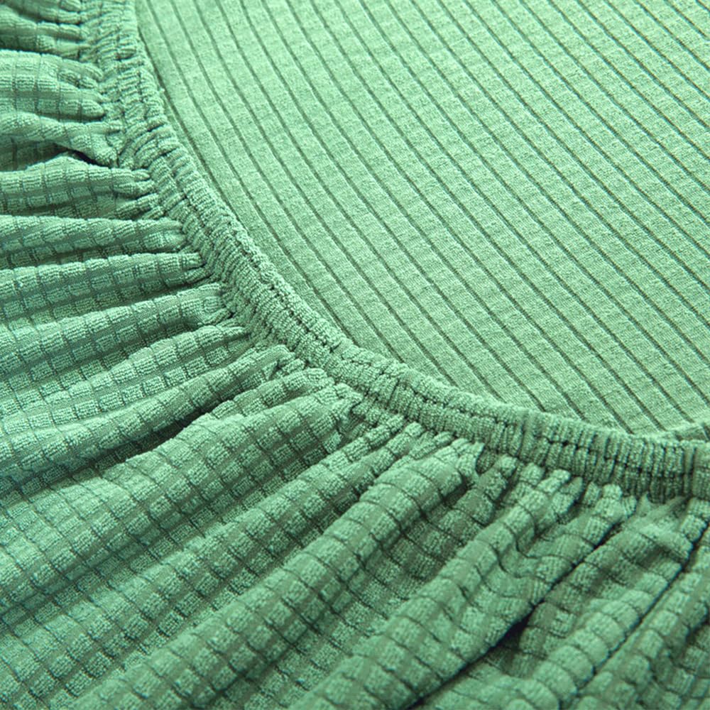 Copridivano impermeabile – Protezione per divano senza braccioli 3 posti, elastico, colore verde militare, protezione per mobili per arredamento del soggiorno.