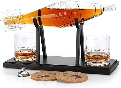 Miniatura 9 de Decantador de whisky con 2 vasos de whisky, regalos para hombres, papá, ideas únicas de regalo de cumpleaños, regalos de aniversario de Navidad,