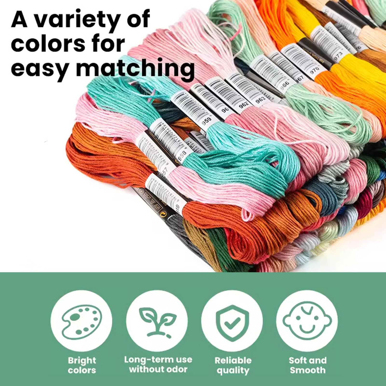 Amazon.co.jp: 芸術的な十字縫い刺繍の糸汎用刺繍フロスムードル