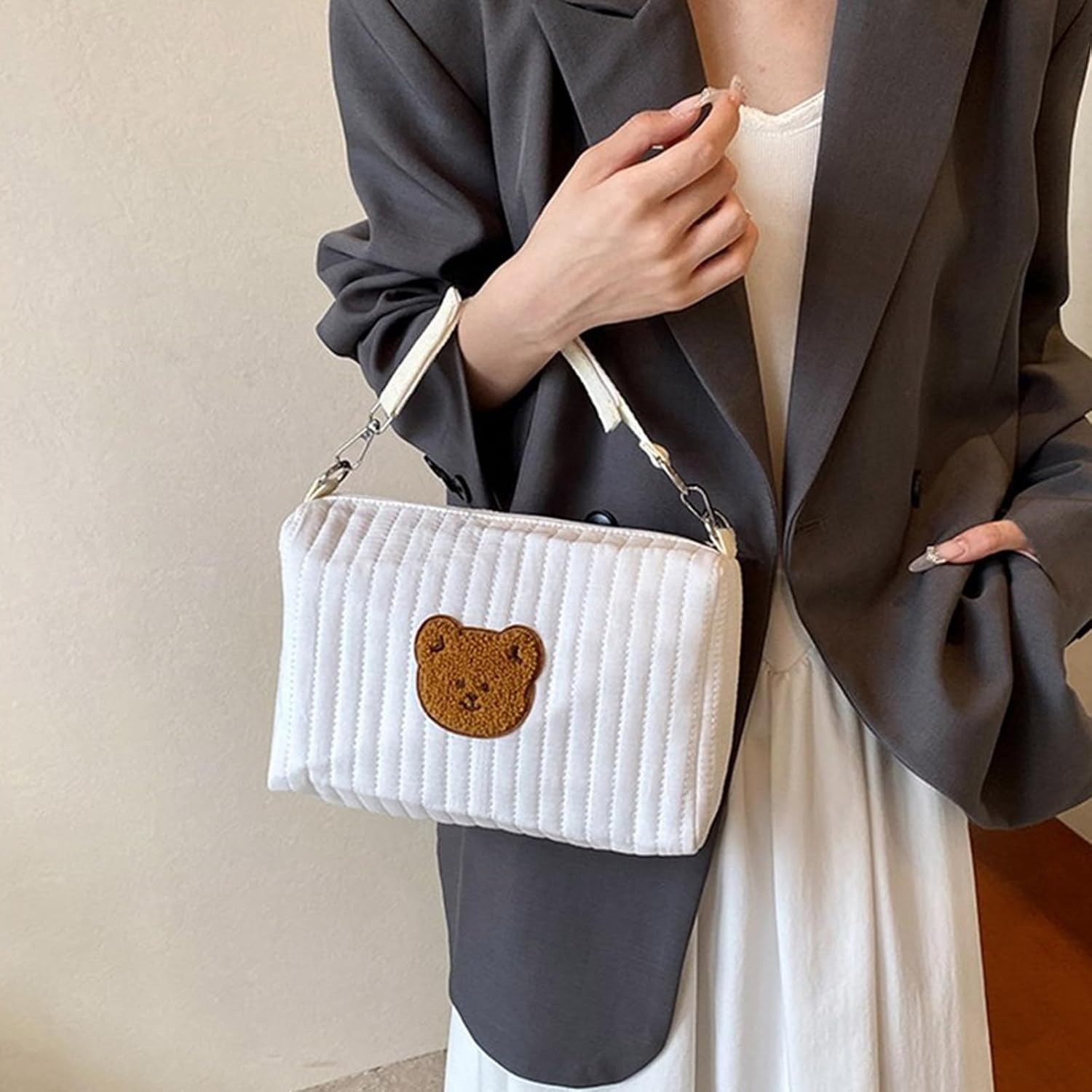 Bag Pram Pushchair Hanging Embroidery Pattern Diaper Storage Large Capacity Mom Fashion Handbag Fashionable Diaper
