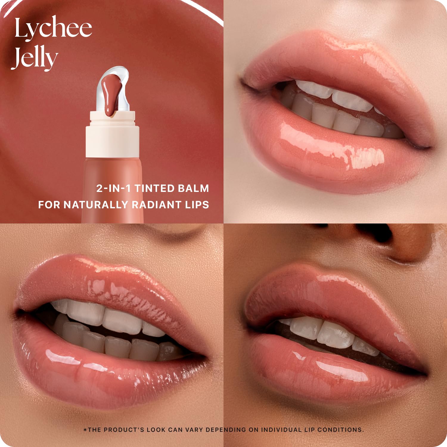 Nature Republic Honey Melting Lip Butter Balm – Hydrating Tinted Balm with Peptides, for Sheer & Glossy, Smooth & Soft Lips (LYCHEE JELLY) - Image 3