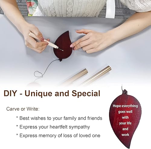 Miniatura 8 de Campanillas de viento para exteriores, 30 pulgadas, 6 tubos de aluminio inoxidables, campanillas de viento conmemorativas de tono profundo,