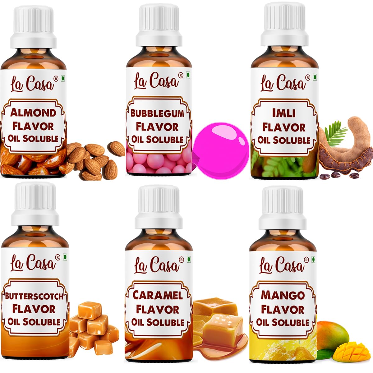 La Casa Flavor Oil Soluble (OS) Essence - Combo of 6 | 40mlx6 | (B0D8QJYX5B) Amazon Price History, Amazon Price Tracker