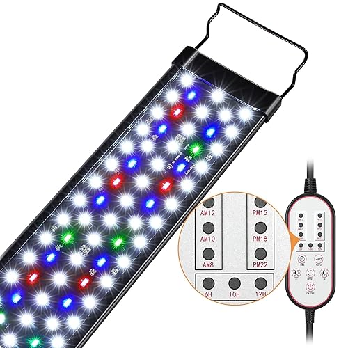 Aquarium Light, 18W 24/7 Natural Mode Aquarium Light, Sunrise/Daylight/Moonlight Mode