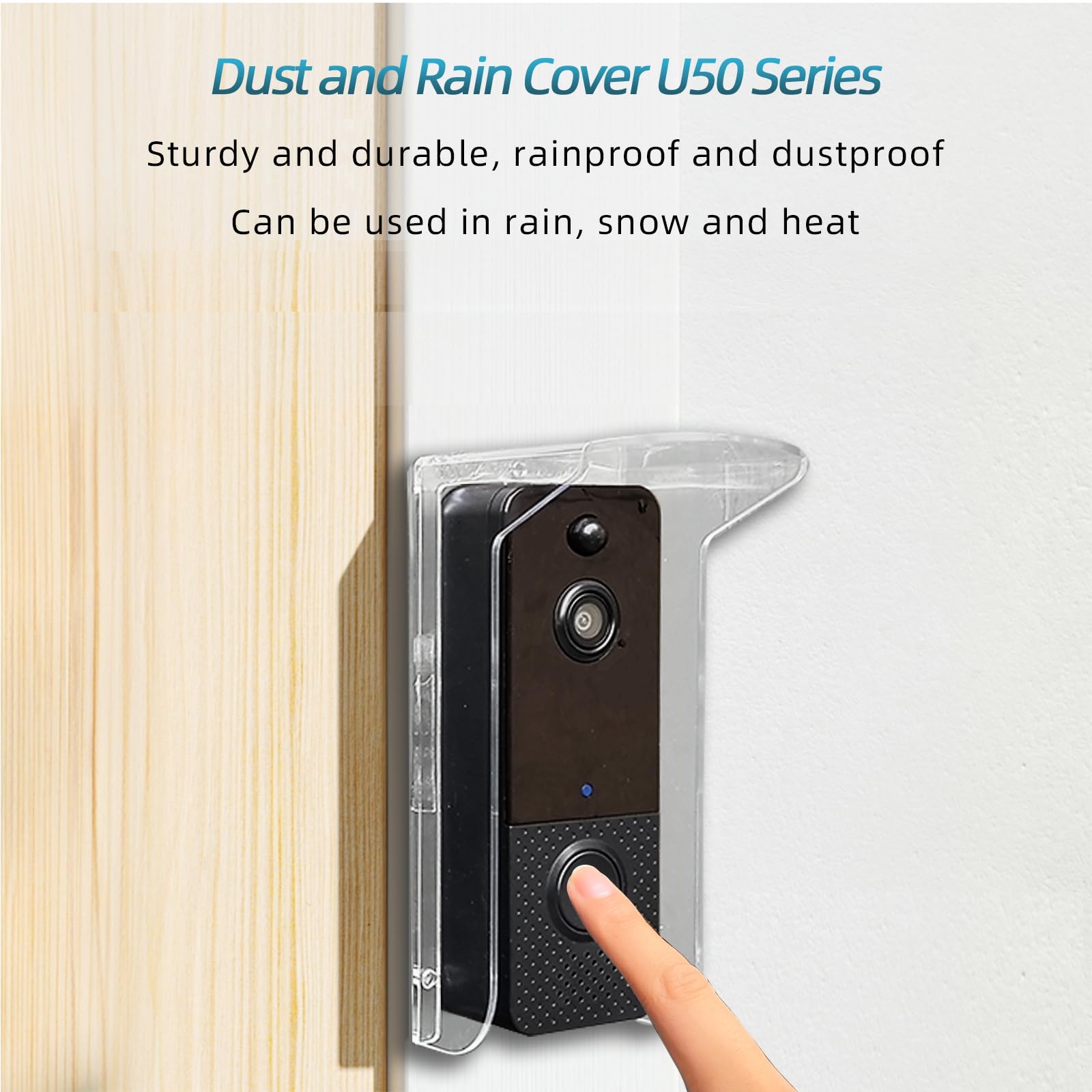 Support mural étanche pour Amazon Echo, Google Home Mini, Nest Cam, Ring Video Doorbell, Housse étanche pour la protection contre la pluie de la sonnette extérieure Convient à la plupart des sonnettes