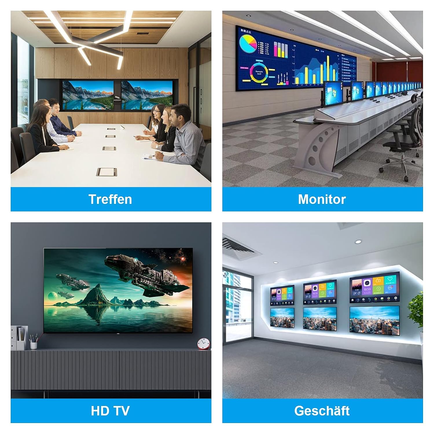 VPFET HDMI Extender Splitter über Cat5e 6 165ft 1 In 4 Out Übertragung Balun Ethernet Unterstützt 1080p HDCP EDID POC Eine Stromversorgung für die Arbeit mit