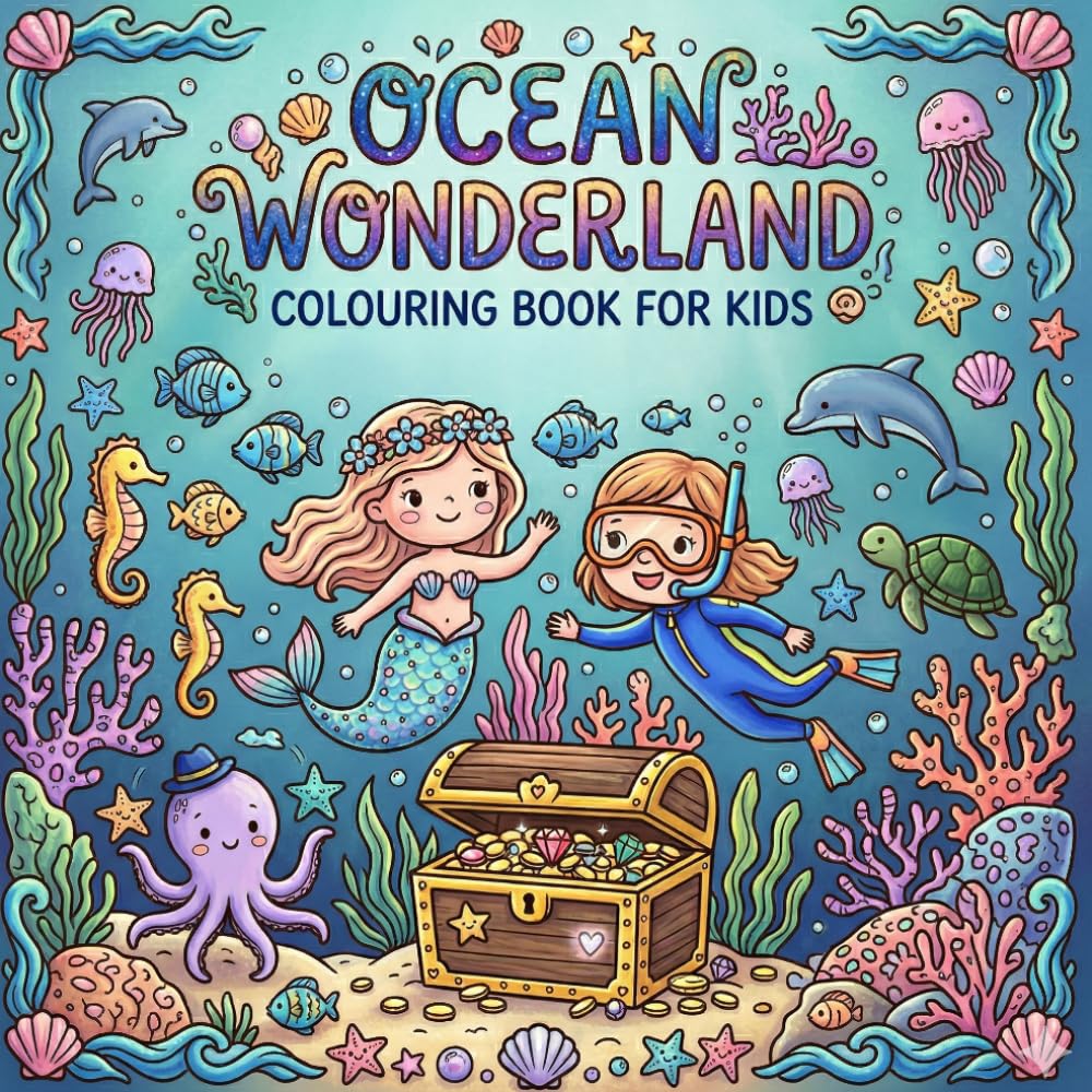 OCEAN WONDERLAND: COLOURING BOOK FOR KIDS