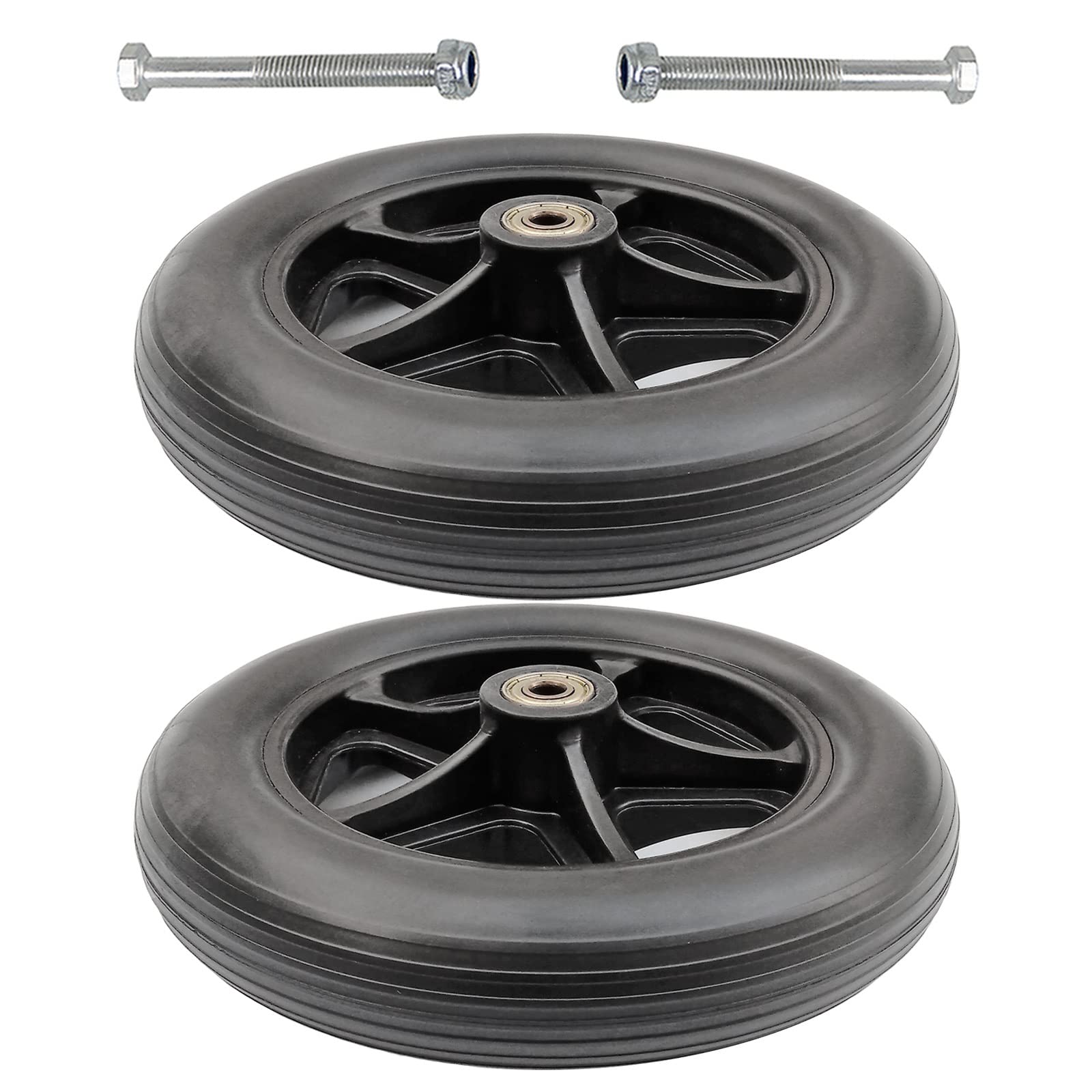 Roues de rechange pour fauteuil roulant avec roulement et moyeu de 5.1 cm