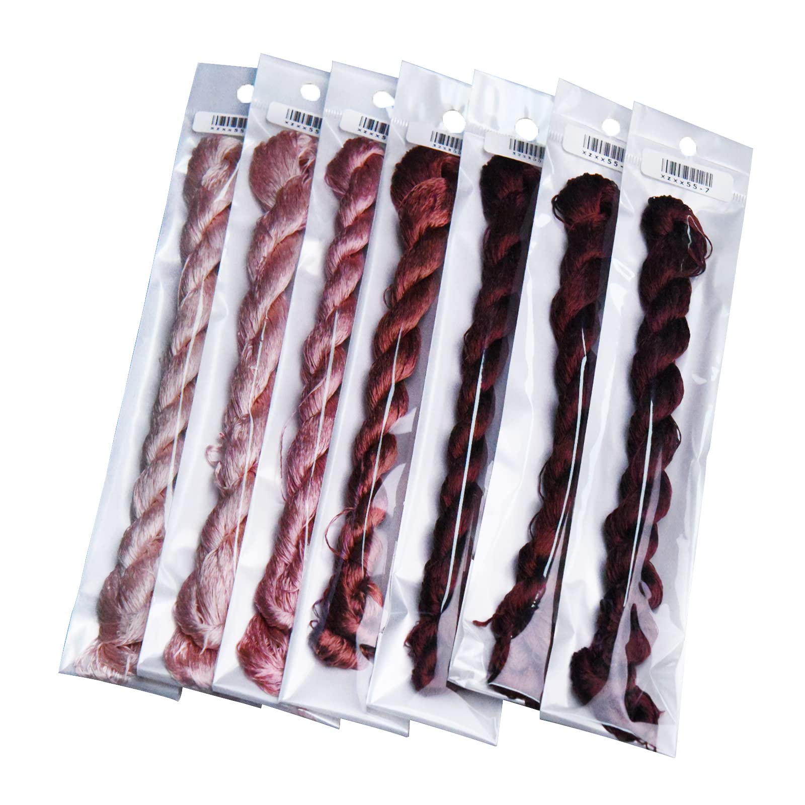 MINGGUXIUYI Natural 100% Silk Thread Handmade Embroidery Thread Floss (55), 840 yards - Image 4