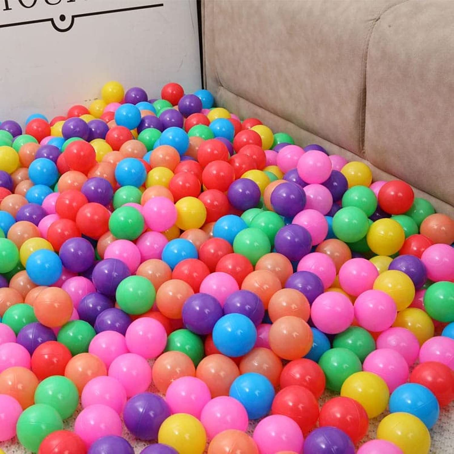 50 Pieces, Each Pack of Soft and Dark Colors Plastic Ocean Balls, Ideal to fill Indoor and Outdoor Playpen, Ball Pits and Playhouse for Babies, Toddlers and Kids (Item Diameter:5.5cm)