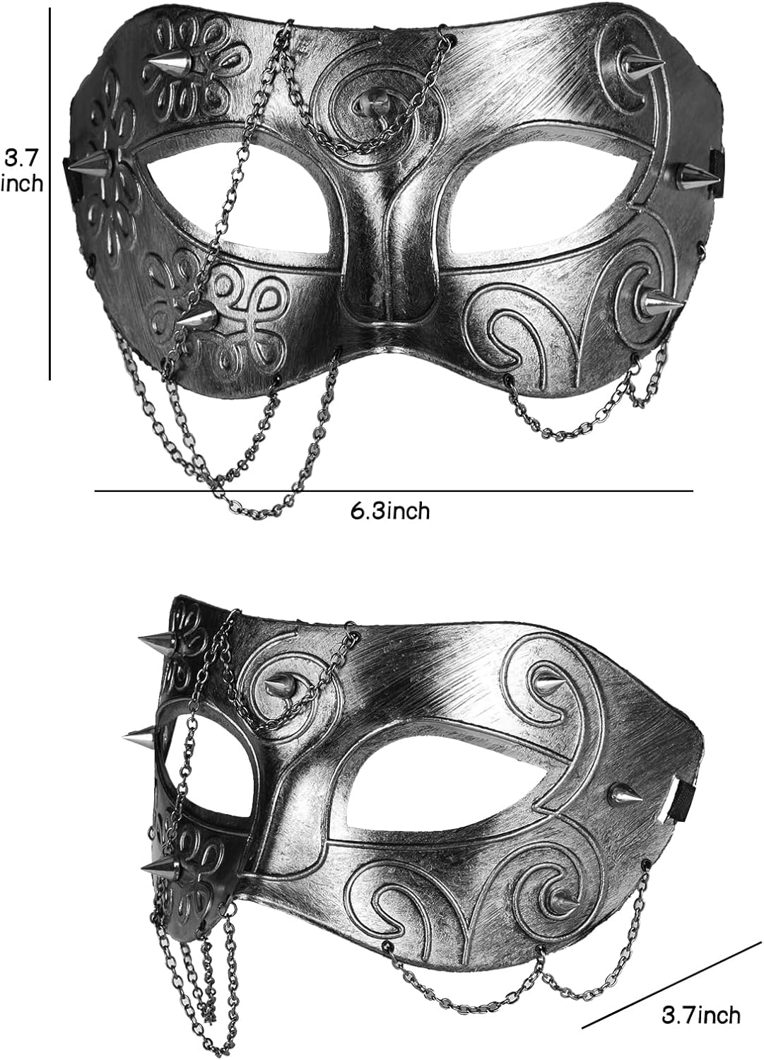 Guayma Steampunk Oni Masquerade Mask for Men/Women Halloween Mardi Gras Venetian Costume Party Prom Ball - Image 5