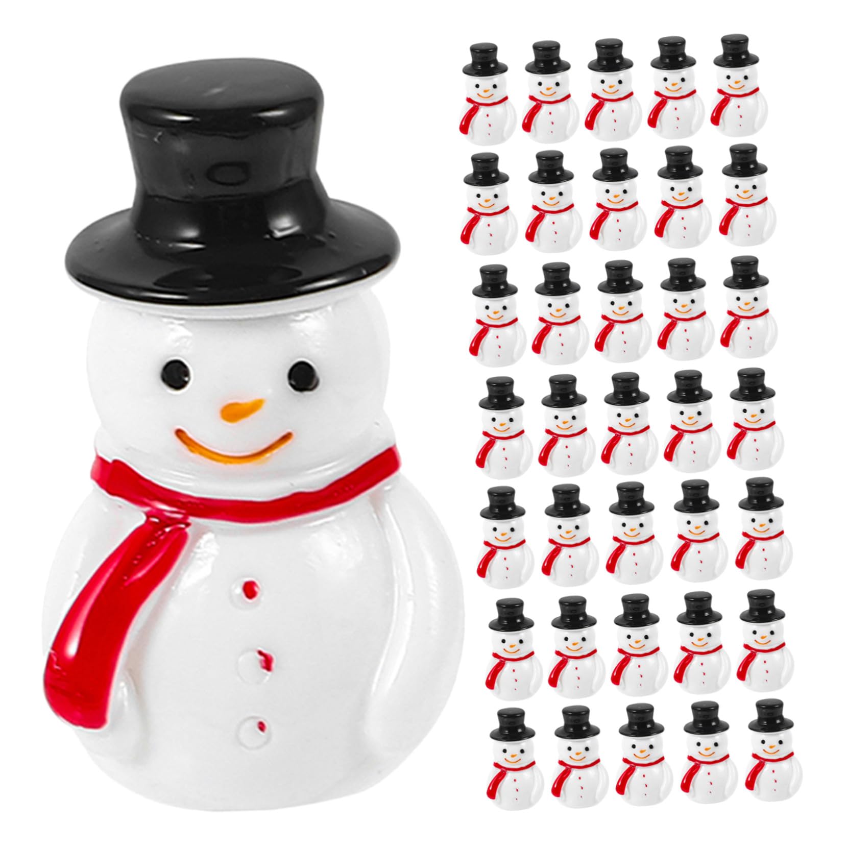 PRETYZOOM 300 Stck. Mini Snowman Dekoration Mini-Schneemann-Harz-Ornamente Kleiner Schneemann