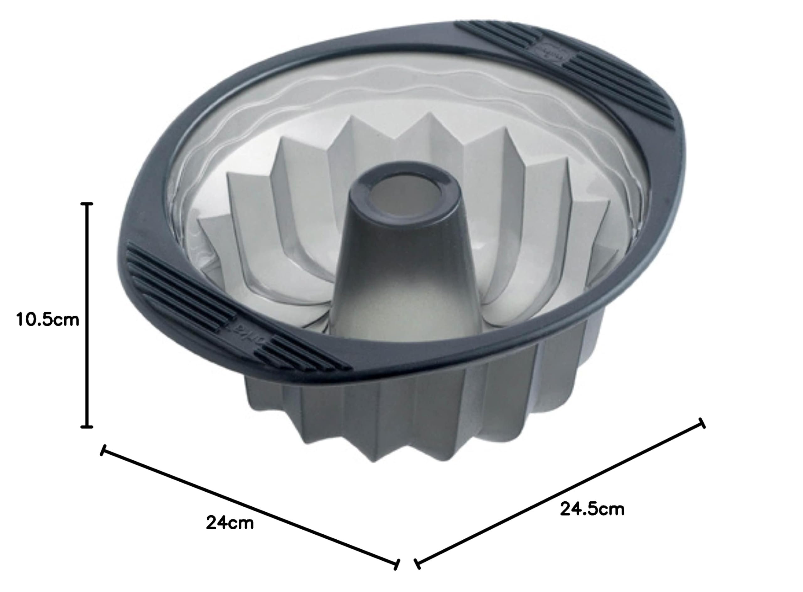 MASTRAD - Moule Kouglof - 100% Silicone Premium - Anti-Adhésif - Maintien Parfait - Gris Fumé F41414