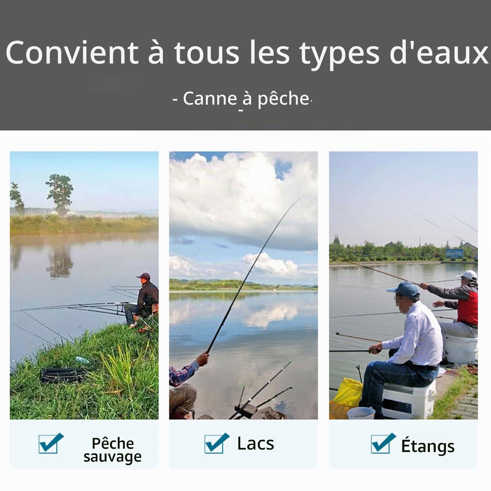 Canne A Peche Telescopique De Fibre De Carbone 6h19tone 3.6m-10m Canne à PêChe Chinoise Canne A Carpe RivièRes Lacs RéServoirs Ruisseaux éTangs(4.5m)
