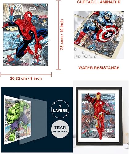 Miniatura 2 de Pósteres de héroe para habitación de niños, juego de 4 unidades de 8 x 10 pulgadas sin marco, arte de pared de héroe, decoración de pared de héroe,