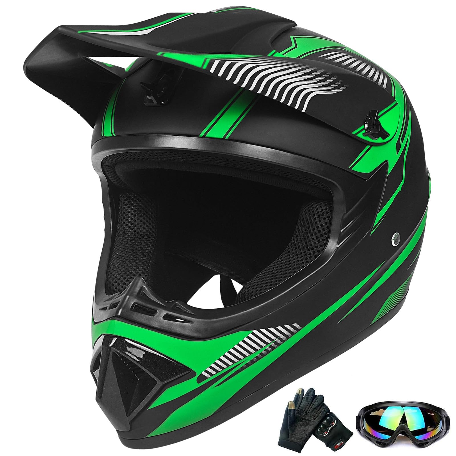 Jugend-Offroad-Motocrosshelme,Fahrradhelme für Jungen und Mädchen,Personalisierter Motorradhelme,CE Standards