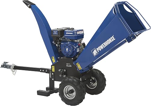 Strongway Towable Wood Chipper/Shredder, Small Towable Chipper With 5in Chipping Capacity, 420cc Engine
