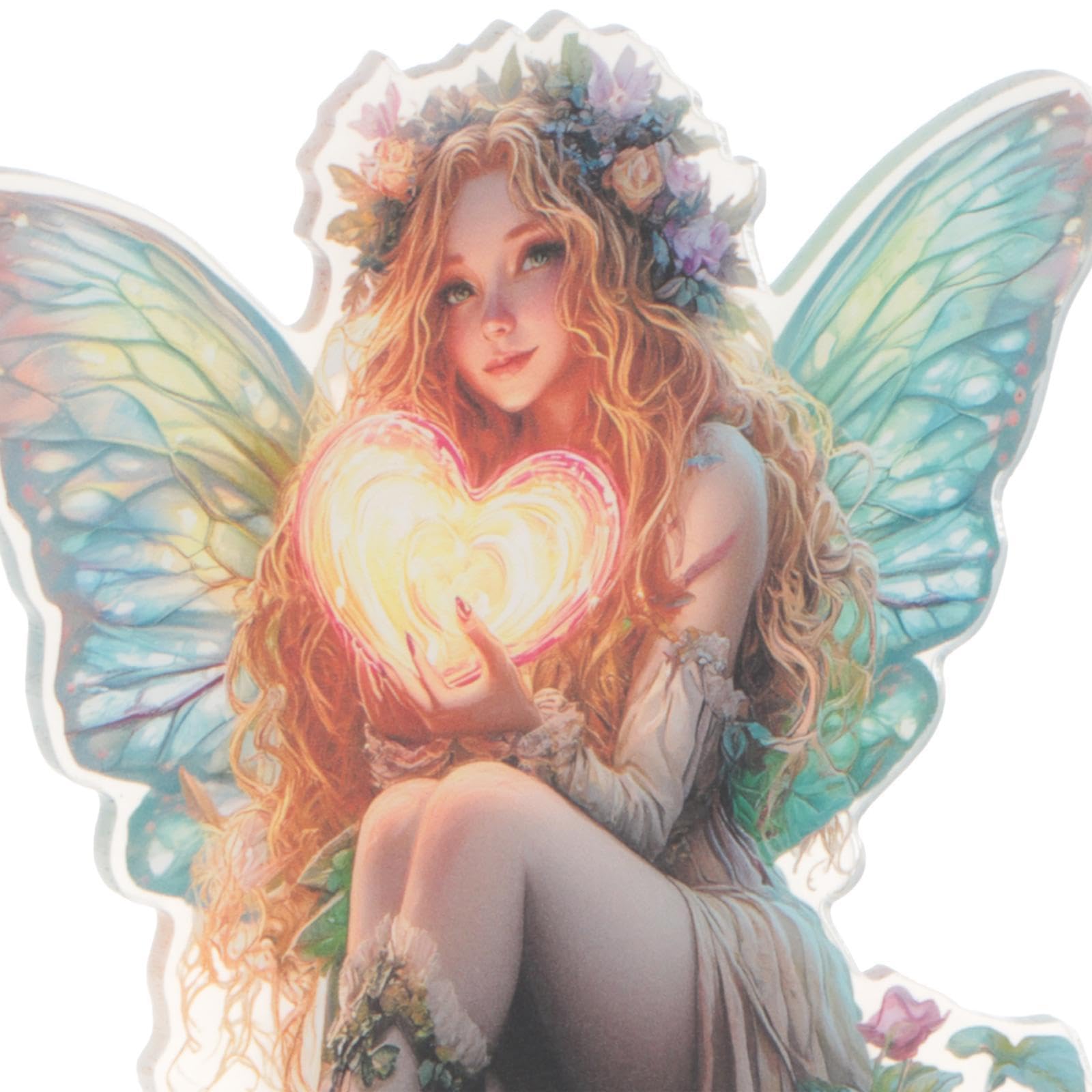 Outdoor Garden Stake 2D Ornament Yard Sign for Front Porch Pathway Gardening Fairy with Heart-image-7