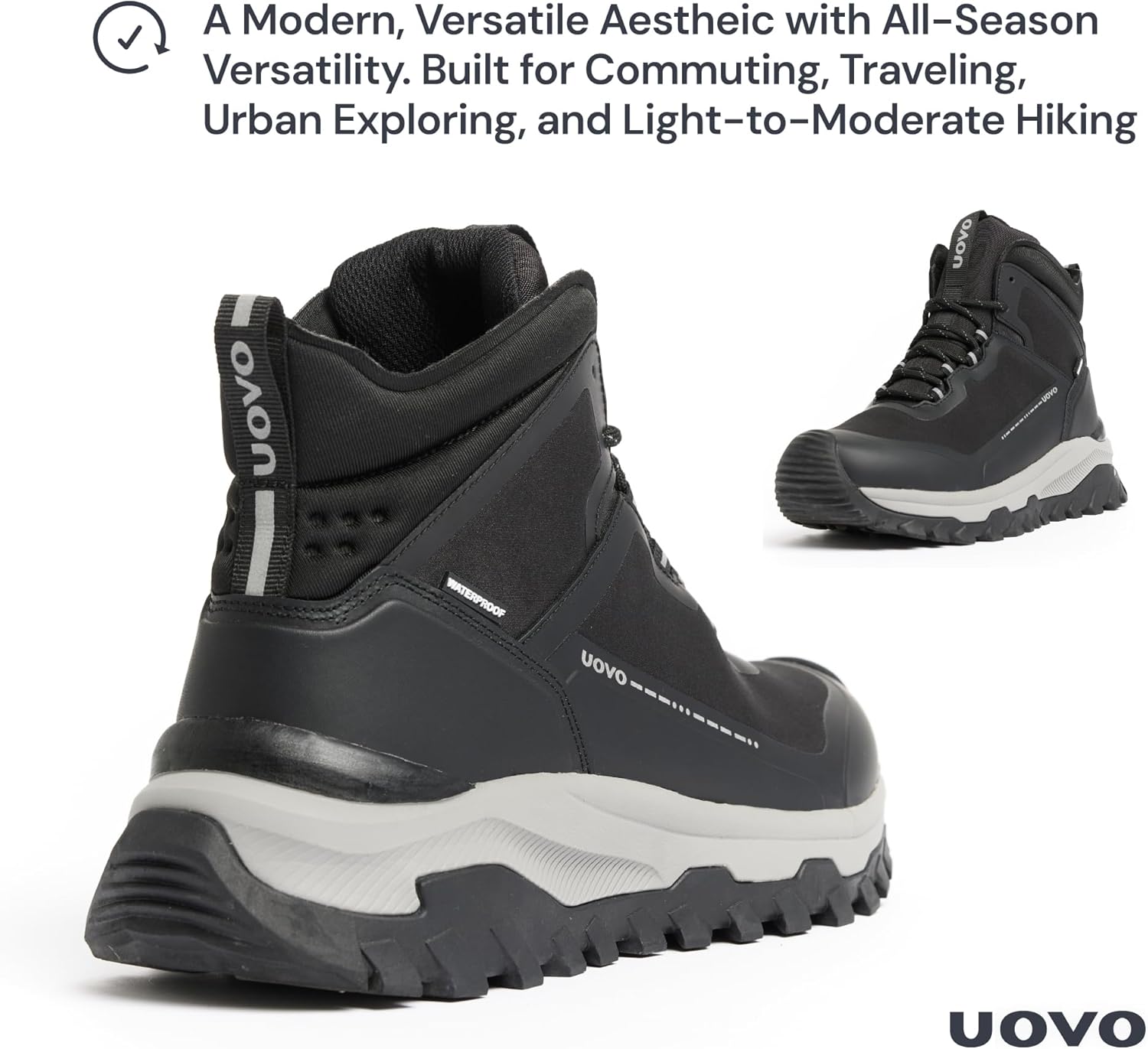 UOVO Men’s Monte City Boot, Waterproof
