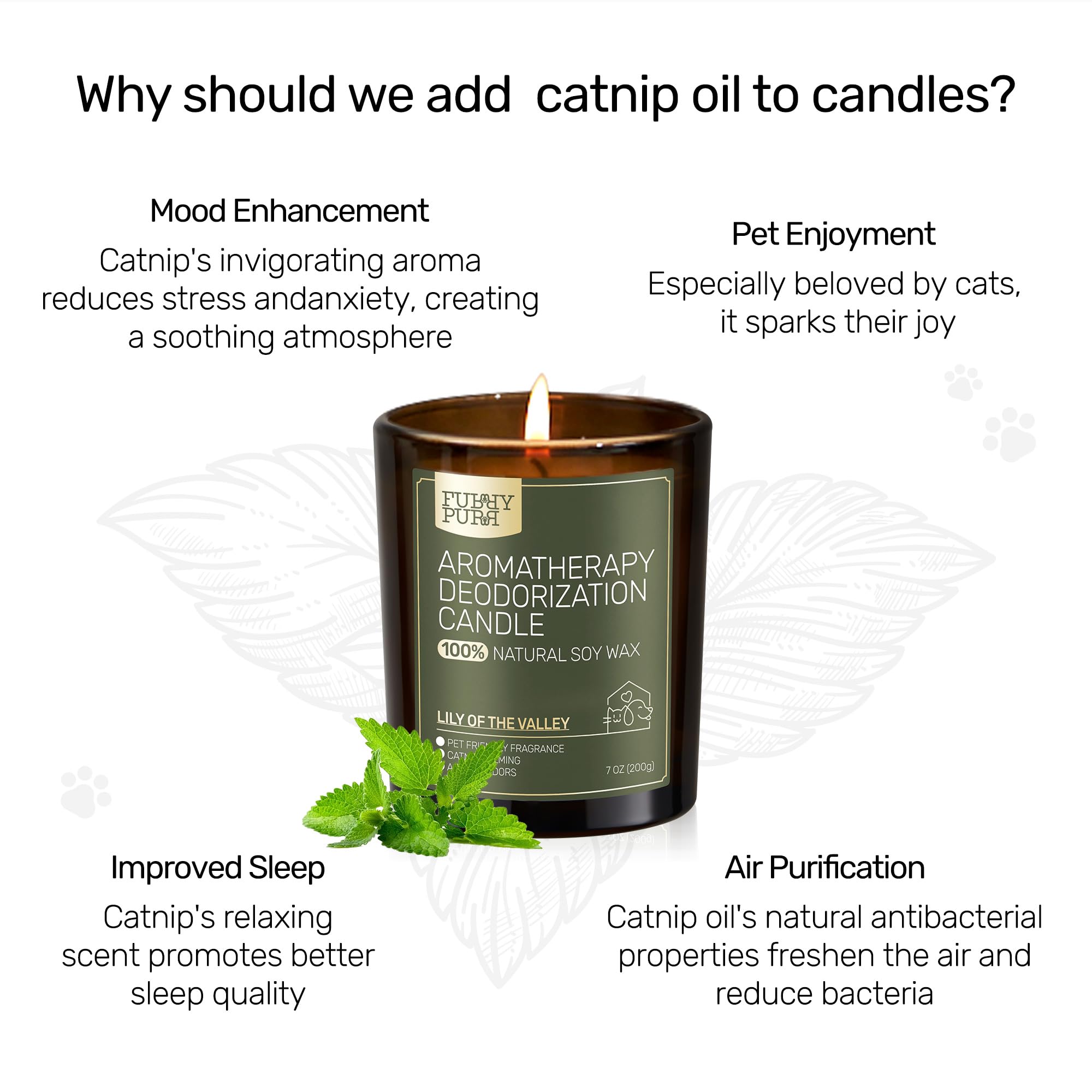 Vela Eliminadora de Olores, Lavanda Cedro Vela perfumada, Pet-Friendly Velas de Soja, 60 Horas, 200g