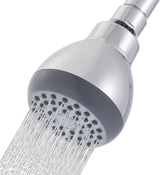 3" High Pressure Shower Head, Powerful Pressure Boosting Rain Showerhead, with Adjustable Swivel Brass Ball Joint for Relaxing and Comfortable Shower Experience Chrome