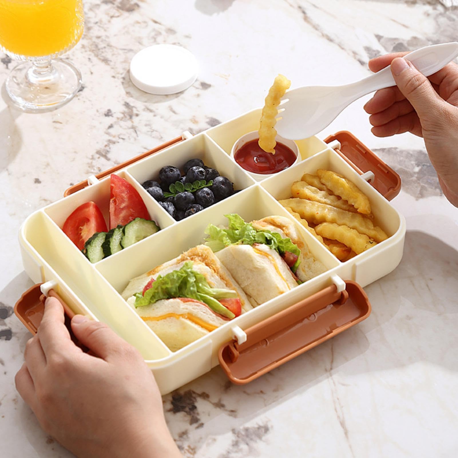 Recipientes para el Almuerzo con 5 Compartimentos