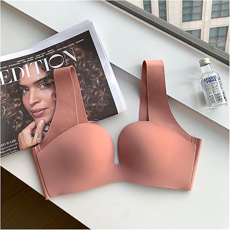 Amazon Co Jp 3 Amy セクシーなレースの下着 ノンマーキング下着婦人小箱のスチール製リング調整可能なトップサポートは 上部薄くて下の厚手のワンピースブラジャーを収集します A Color ピンク Size Xl 服 ファッション小物