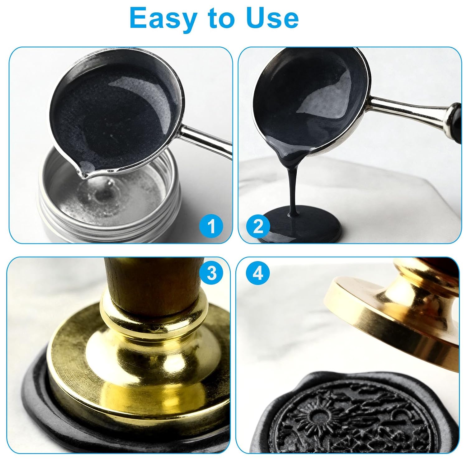 360Pcs Black Sealing Wax Beads Wax Seal Beads for Stamp Seals, Versatile Application for Invitations & Envelopes