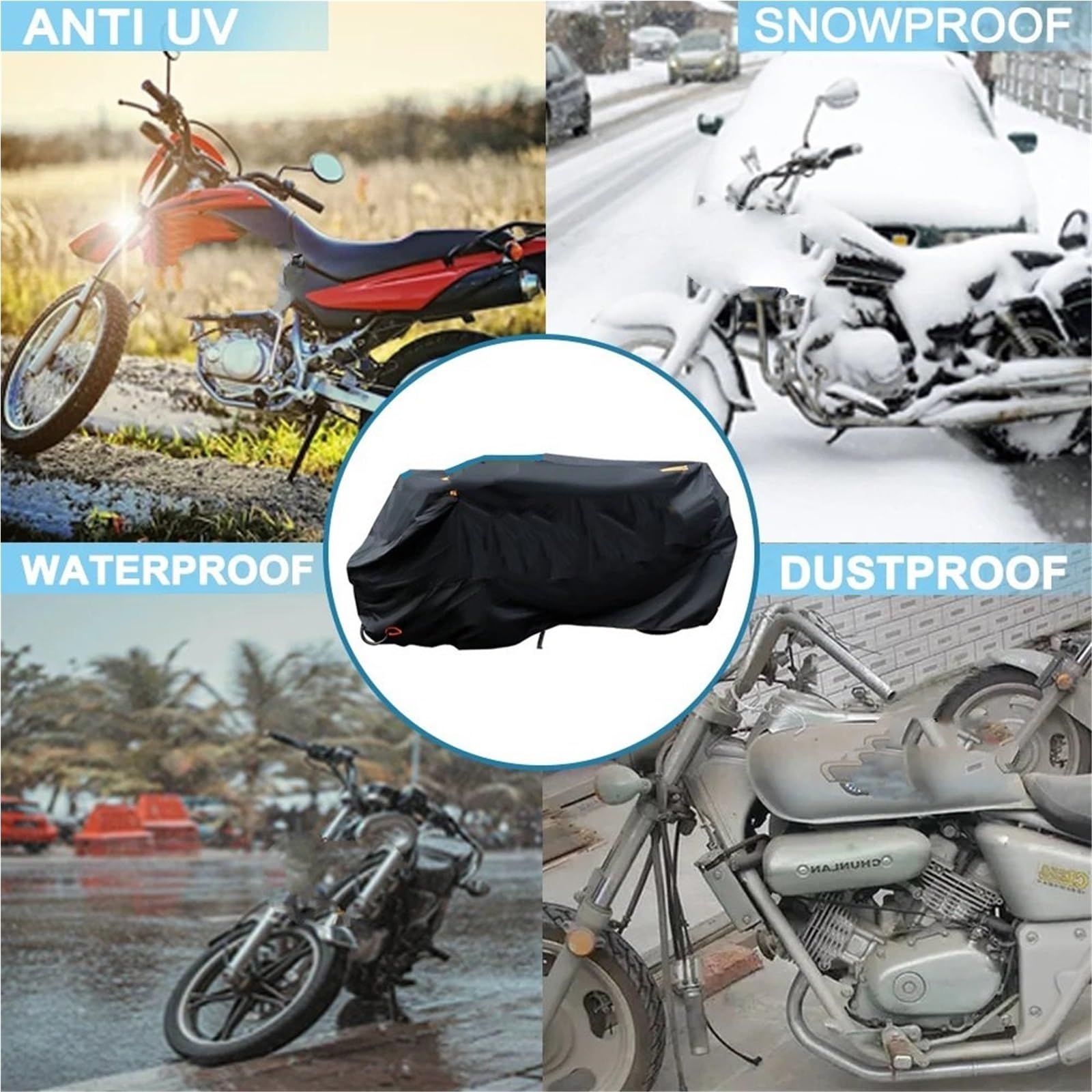 Pokrowiec na motocykl Wodoodporny pokrowiec na mot Pokrowiec na motocykl wodoodporny na zewnątrz przez cały sezon pyłoszczelny ochronny UV Moto skuter osłona przeciwdeszczowa R 1200 GS R1200GS(2XL for