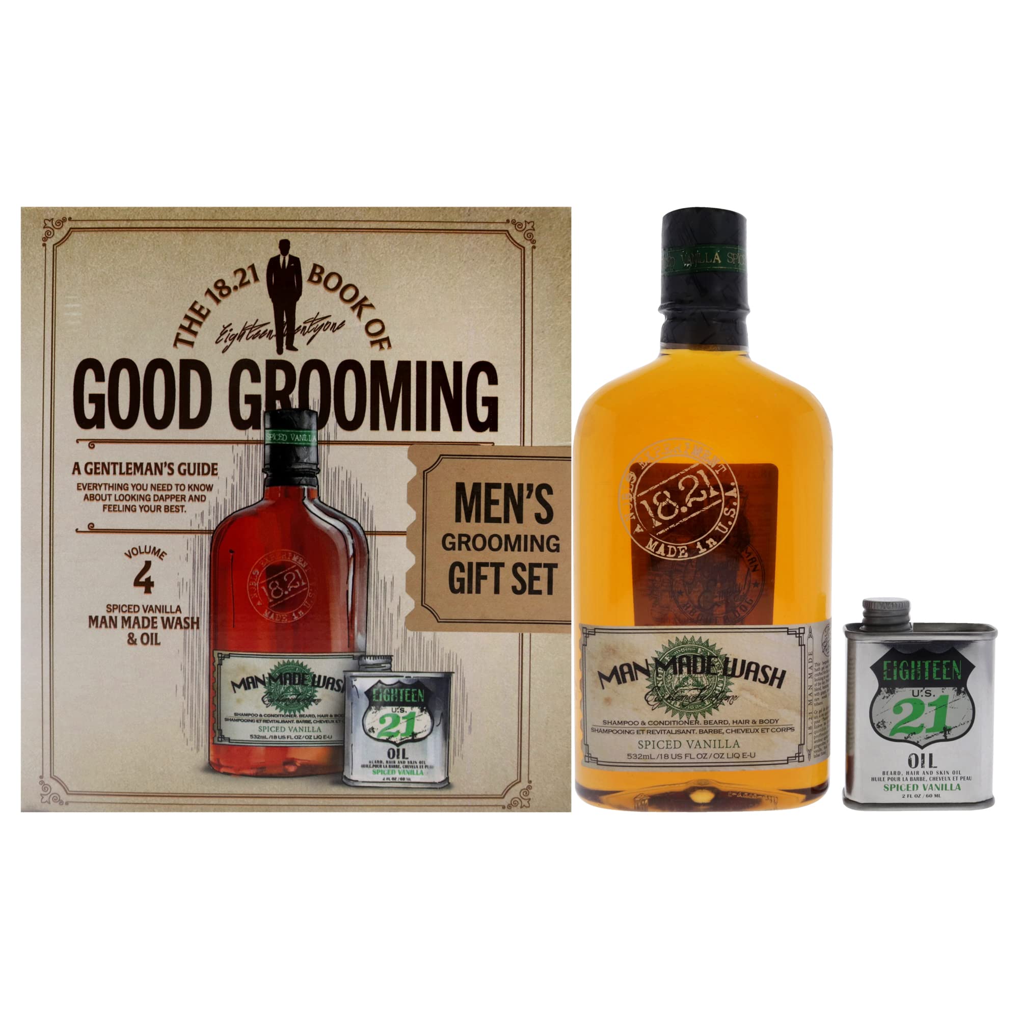 18.21 Man Made Men's Book of Good Grooming Gift Set Volume 4 - sets and kits beauty | Mubboo