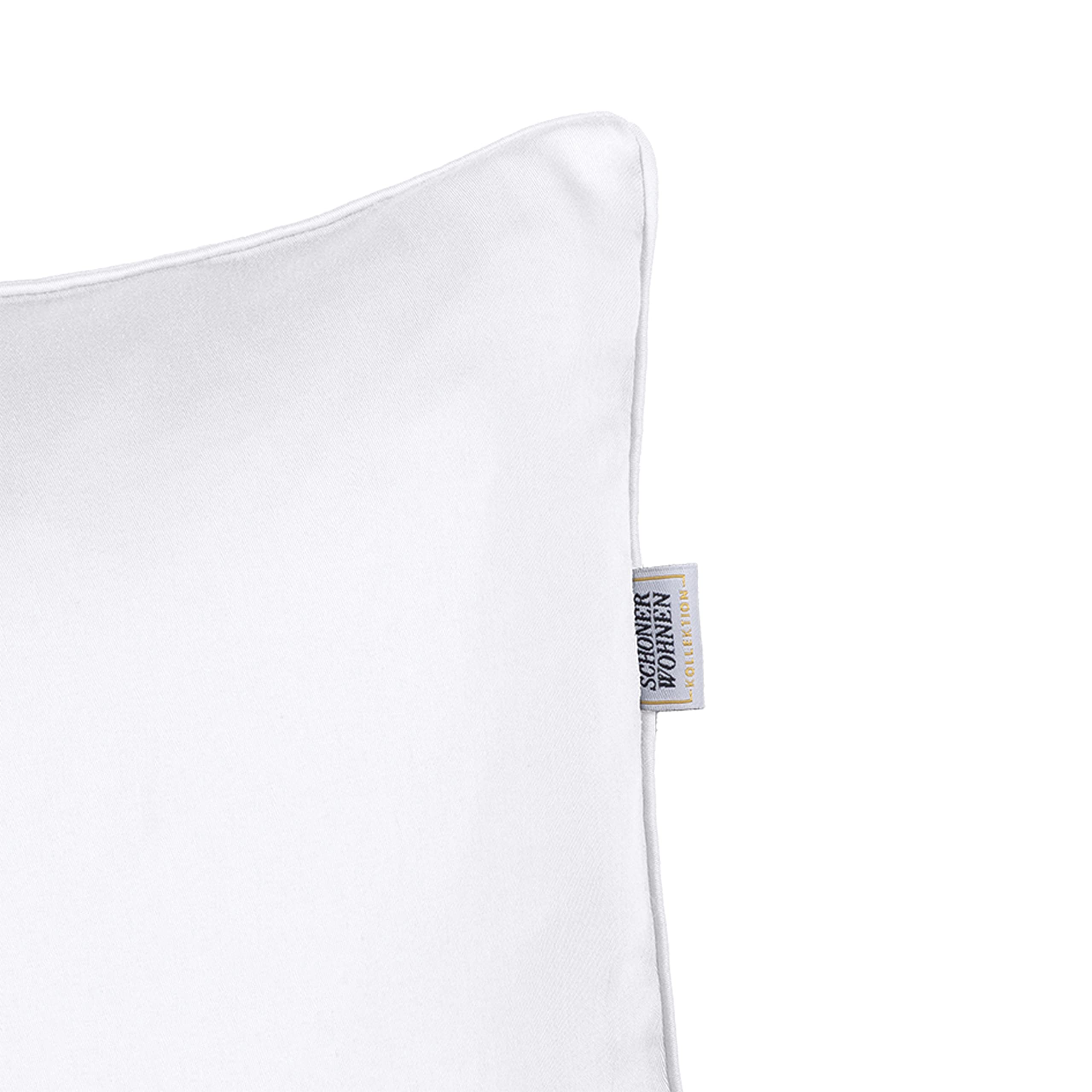 Ropa de cama Pure 135 x 200 blanco – Ropa de cama de algodón – Juego de ropa de cama con funda de almohada de 2 piezas – Funda de almohada de 80 x