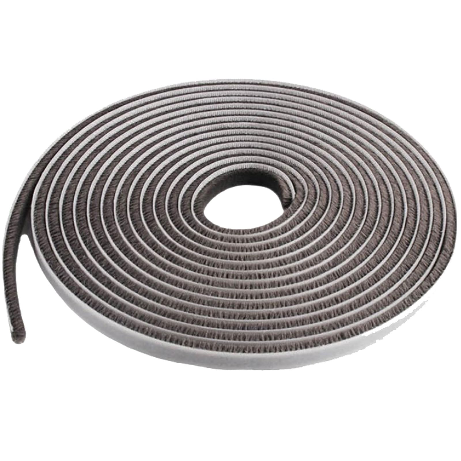 Brush Seal Strip Air Stopper,Brush Seal Strip Weat Grey Felt Pile Brush Weatherstrip for Doors, 9X(5-15) mm, 5-20m(Grey a,9 x 9mm)
