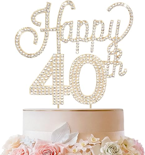 Miniatura 73 de LINGTEER Decoración de pastel de diamantes de imitación dorados para cumpleaños número 15 – Cheers to 15th Birthday Quince años de edad, decoración