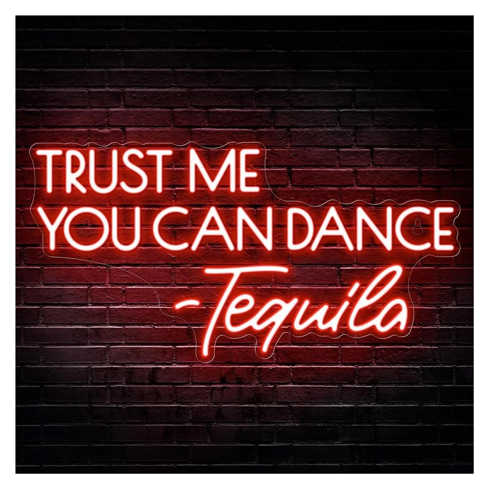 RONGCH Hanging Art Neon Signs Trust Me You Can Dance Tequila Neon Sign Dimmable LED Light for Home Bar Man Cave Pub Party Home Decoration 42cmx21.6cm