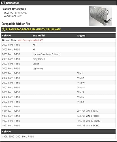 Miniatura 2 de Condensador AC - Compatible con Ford F150 1997-2003